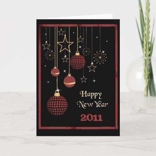 Gelukkig nieuwjaar feestdagen kaart (Voorkant)