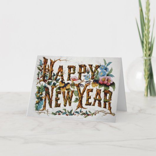 Gelukkig Nieuwjaar Feestdagen Kaart (Voorkant)