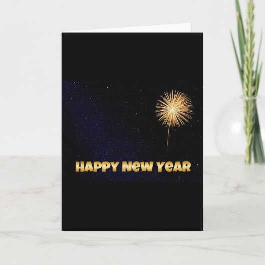 Gelukkig nieuwjaar feestdagen kaart (Voorkant)