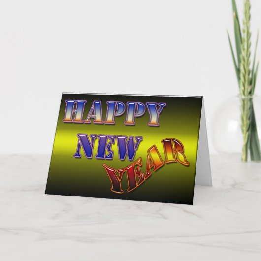 Gelukkig nieuwjaar feestdagen kaart (Voorkant)