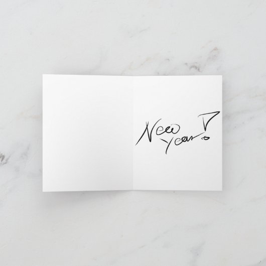 Gelukkig Nieuwjaar Feestdagen Kaart (Binnen)