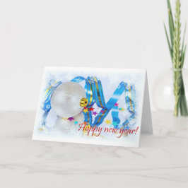 Gelukkig nieuwjaar feestdagen kaart