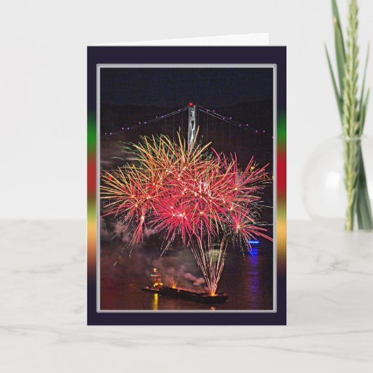 Gelukkig nieuwjaar feestdagen kaart (Voorkant)