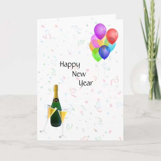 Gelukkig nieuwjaar feestdagen kaart (Voorkant)