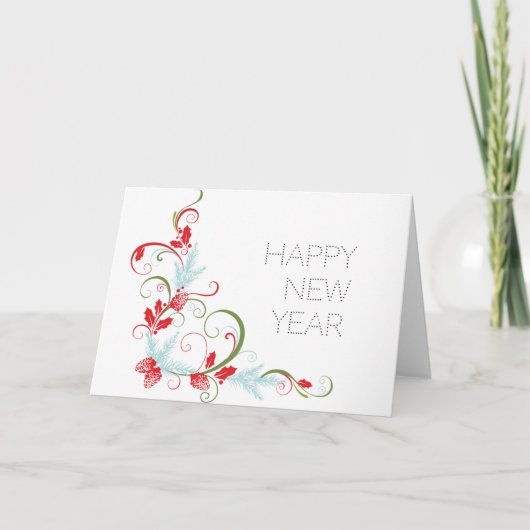 Gelukkig nieuwjaar feestdagen kaart (Voorkant)