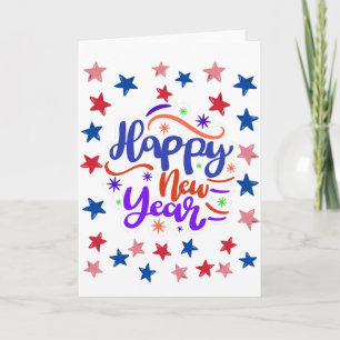 Gelukkig nieuwjaar feestdagen kaart