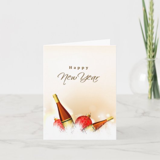 Gelukkig nieuwjaar feestdagen kaart (Voorkant)
