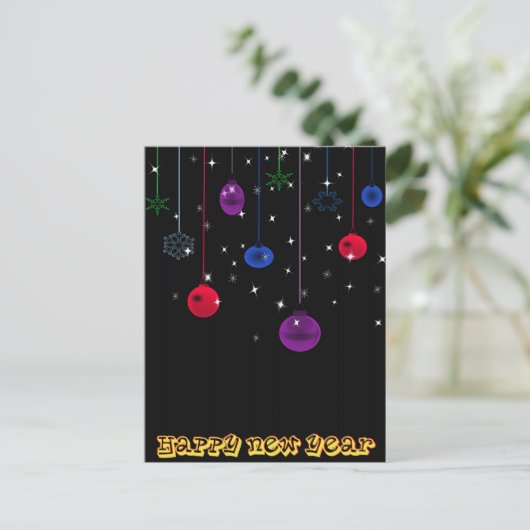 Gelukkig nieuwjaar feestdagenkaart (Staand voorkant)