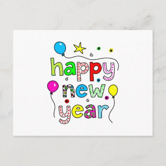 Gelukkig nieuwjaar feestdagenkaart (Voorkant)