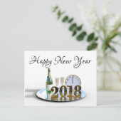 Gelukkig nieuwjaar feestdagenkaart (Staand voorkant)