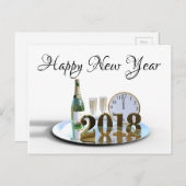 Gelukkig nieuwjaar feestdagenkaart (Voorkant / Achterkant)