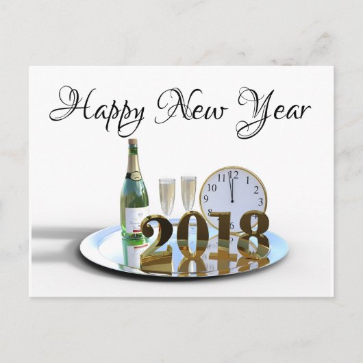 Gelukkig nieuwjaar feestdagenkaart (Voorkant)