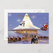 Gelukkig nieuwjaar. feestdagenkaart (Voorkant / Achterkant)