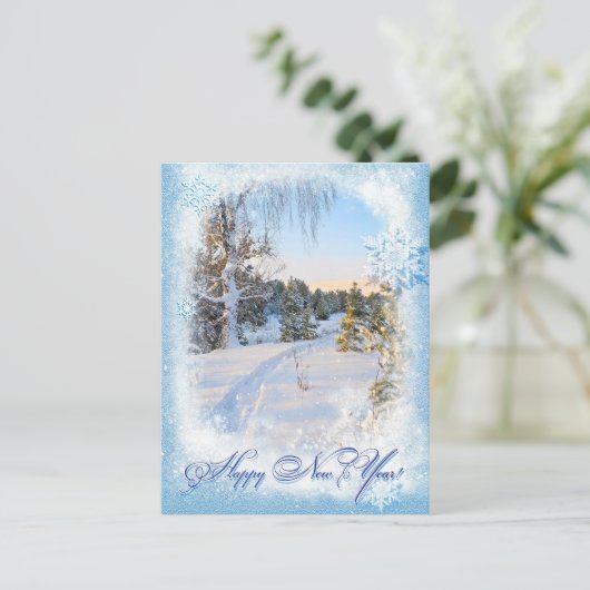 Gelukkig nieuwjaar feestdagenkaart (Staand voorkant)