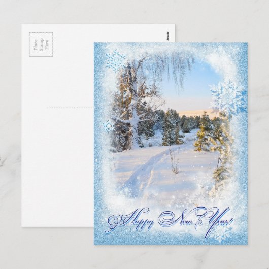 Gelukkig nieuwjaar feestdagenkaart (Voorkant / Achterkant)