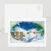 Gelukkig nieuwjaar feestdagenkaart (Voorkant / Achterkant)