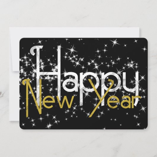 Gelukkig nieuwjaar feestdagenkaart (Voorkant)