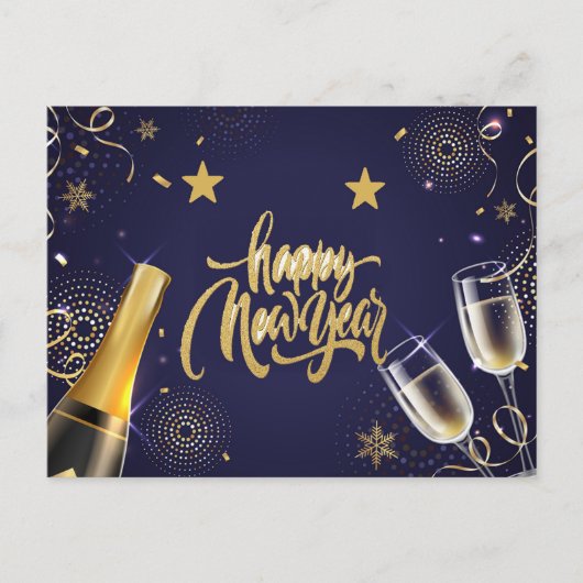 Gelukkig nieuwjaar feestdagenkaart (Voorkant)