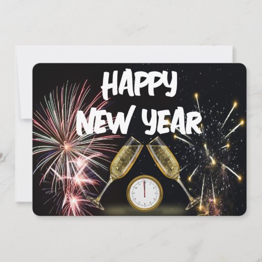 Gelukkig nieuwjaar feestdagenkaart (Voorkant)