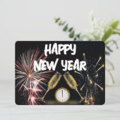 Gelukkig nieuwjaar feestdagenkaart (Staand voorkant)