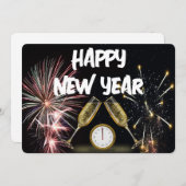 Gelukkig nieuwjaar feestdagenkaart (Voorkant / Achterkant)