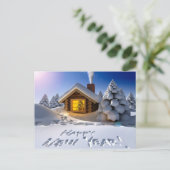 gelukkig nieuwjaar feestdagenkaart (Staand voorkant)