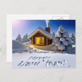 gelukkig nieuwjaar feestdagenkaart (Voorkant / Achterkant)