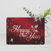 Gelukkig nieuwjaar feestdagenkaart (Staand voorkant)