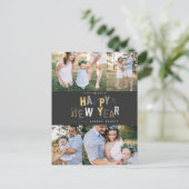 GELUKKIG NIEUWJAAR FEESTDAGENKAART (Staand voorkant)