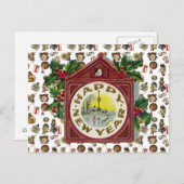  gelukkig nieuwjaar feestdagenkaart (Voorkant / Achterkant)