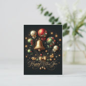 gelukkig nieuwjaar feestdagenkaart (Staand voorkant)