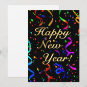 "Gelukkig nieuwjaar!" Feestdagenkaart (Voorkant / Achterkant)