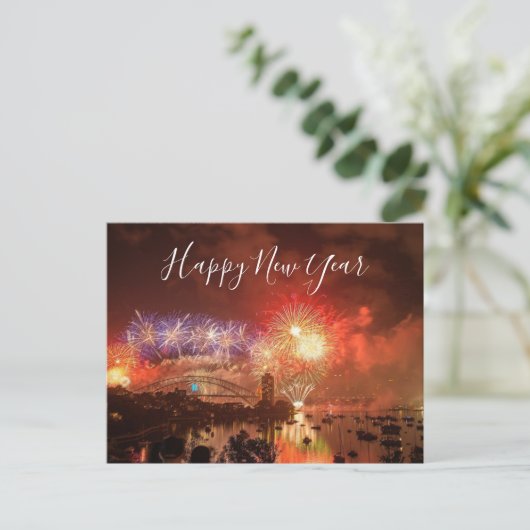 Gelukkig nieuwjaar feestdagenkaart (Staand voorkant)