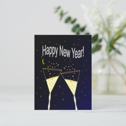 Gelukkig nieuwjaar feestdagenkaart (Staand voorkant)