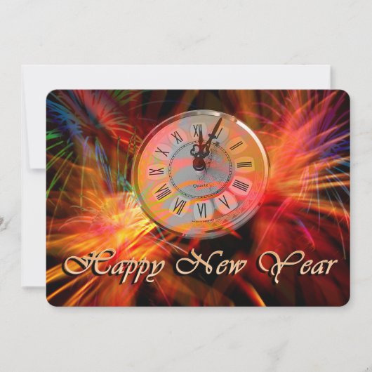 Gelukkig nieuwjaar feestdagenkaart (Voorkant)