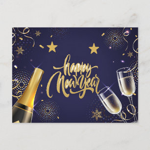 Gelukkig nieuwjaar feestdagenkaart