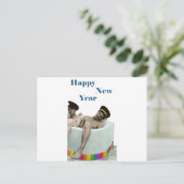 Gelukkig nieuwjaar feestdagenkaart (Staand voorkant)