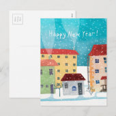 Gelukkig nieuwjaar! feestdagenkaart (Voorkant / Achterkant)