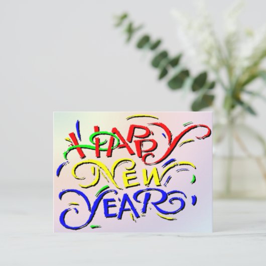 Gelukkig nieuwjaar feestdagenkaart (Staand voorkant)