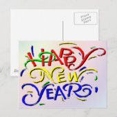 Gelukkig nieuwjaar feestdagenkaart (Voorkant / Achterkant)