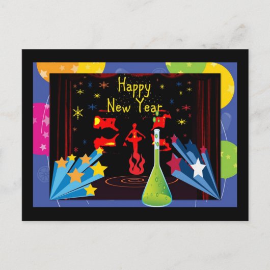 Gelukkig Nieuwjaar Feestdagenkaart (Voorkant)