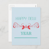 Gelukkig nieuwjaar feestdagenkaart (Voorkant / Achterkant)