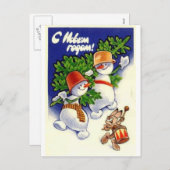 Gelukkig Nieuwjaar! Feestdagenkaart (Voorkant / Achterkant)