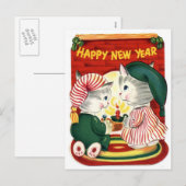 Gelukkig nieuwjaar feestdagenkaart (Voorkant / Achterkant)