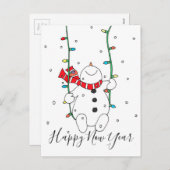 Gelukkig nieuwjaar feestdagenkaart (Voorkant / Achterkant)