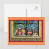 Gelukkig nieuwjaar feestdagenkaart (Voorkant / Achterkant)