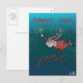 Gelukkig nieuwjaar feestdagenkaart (Voorkant / Achterkant)