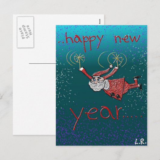 Gelukkig nieuwjaar feestdagenkaart (Voorkant / Achterkant)