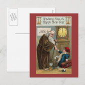  gelukkig nieuwjaar feestdagenkaart (Voorkant / Achterkant)