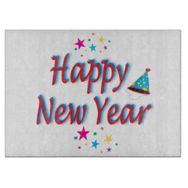 Gelukkig Nieuwjaar Feestelijke Feest Kleurrijke Ep Snijplank